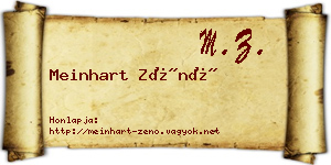 Meinhart Zénó névjegykártya